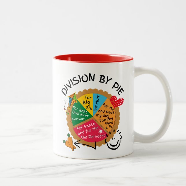 Amusing Division By Pie Two-Tone Coffee Mug (Right)