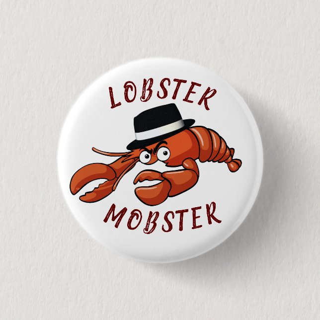 Amusing Lobster Mobster Gangster 3 Cm Round Badge (Front)