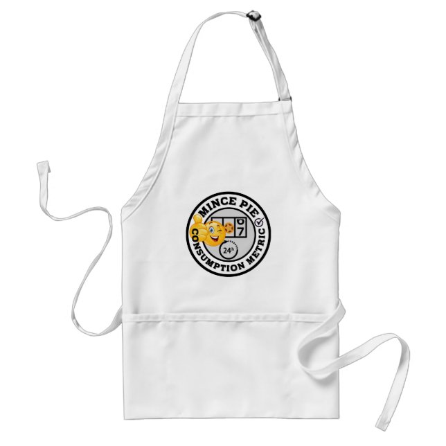 Amusing Mince Pie Consumption Metric Standard Apron (Front)