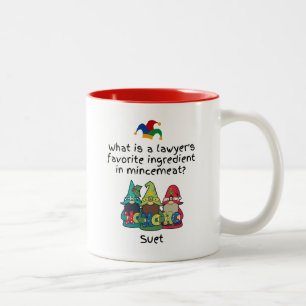 Amusing Mincemeat Lawyer Joke Two-Tone Coffee Mug