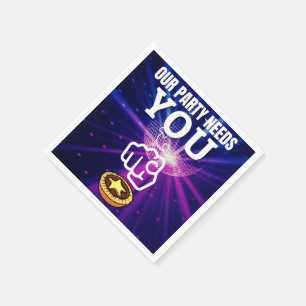 Amusing Our Party Needs YOU - Mince Pies Napkin