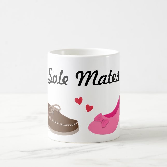 Amusing Soul mates Sole Mates Pun Humour Coffee Mug (Center)