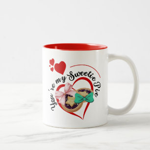 Amusing You're My Sweetie (Mince) Pie Two-Tone Coffee Mug