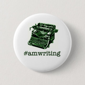 #amwriting 6 cm round badge