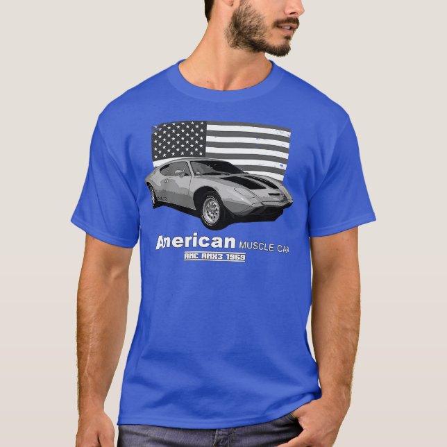 AMX3 American Muscle 60s 70s Old is Gold T-Shirt (Front)