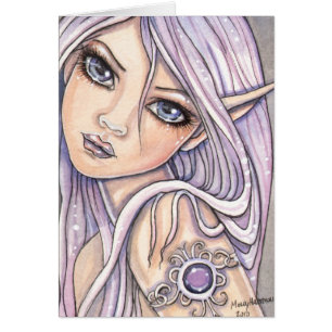 Amy Amethyst Fairy Card by Molly Harrison