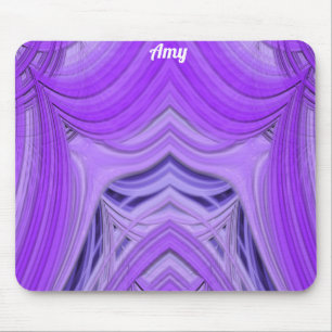 AMY ~ Blue Lavender and Purple Design Mouse Pad