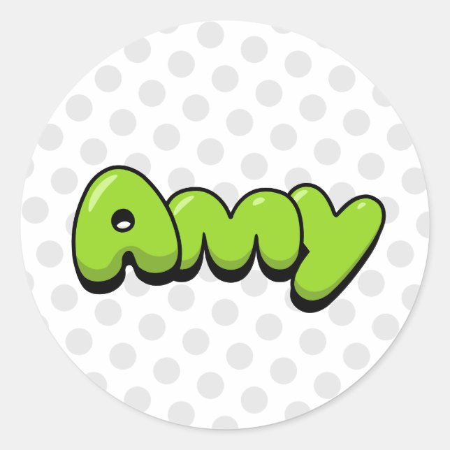 Amy Classic Round Sticker (Front)