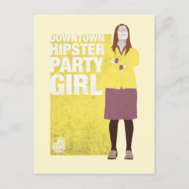 Amy | Downtown Hipster Party Girl Postcard (Front)