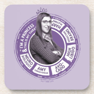 Amy Farrah Fowler Info Graphic Coaster