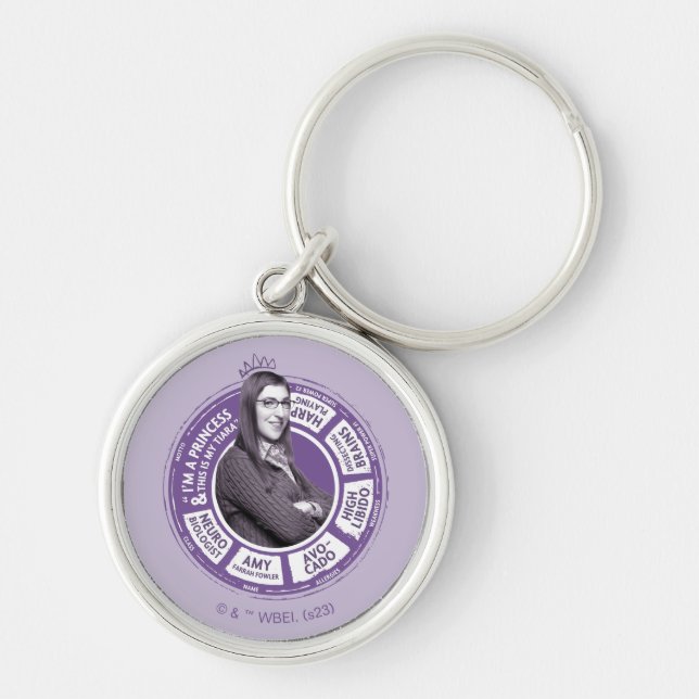 Amy Farrah Fowler Info Graphic Key Ring (Front)