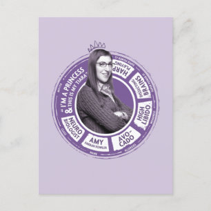 Amy Farrah Fowler Info Graphic Postcard