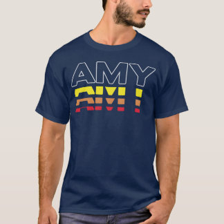 Amy First Name Funny Vintage Sunset Amy gift T-Shirt