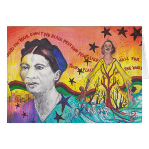 Amy Jacques Garvey, with envelope