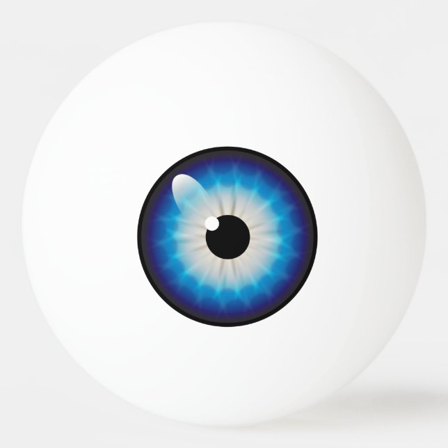 Amy K Googly Eye Blue Ping Pong Ball (Front)