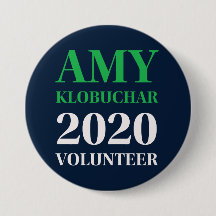 Amy Klobuchar 2020 Volunteer Round Button