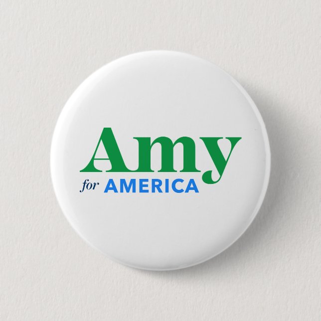 Amy Klobuchar for President 2020 6 Cm Round Badge (Front)