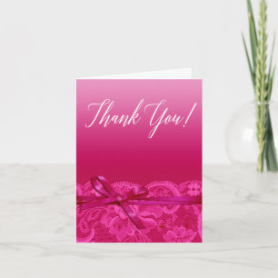Amy Lace & Ribbons Thank You Card