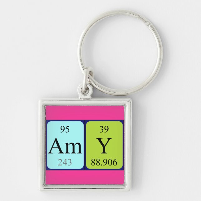 Amy periodic table name keyring (Front)