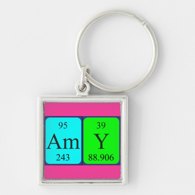 Amy periodic table name keyring (Front)