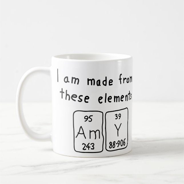 Amy periodic table name mug (Left)