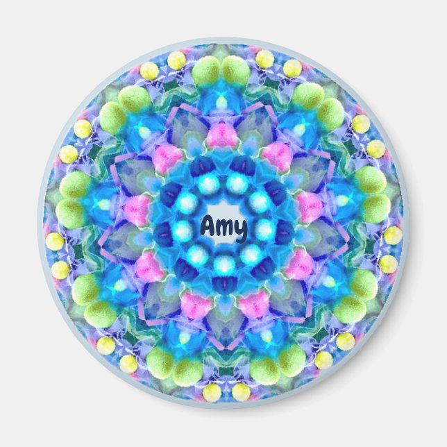 AMY ~ Personalised Easter Pattern Fractal ~  Magnet (Front)