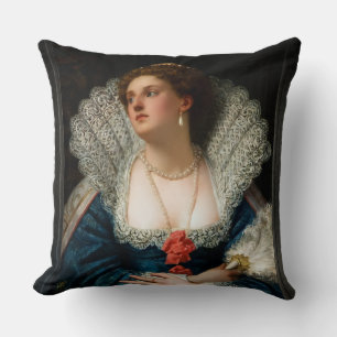 Amy Robsart by William Frederick Yeames Cushion