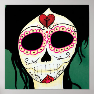 Amy Sugar Skull Skeleton Print