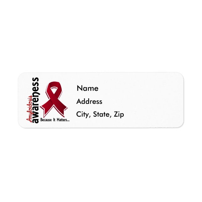 Amyloidosis Awareness 5 Return Address Label (Front)