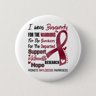 Amyloidosis Awareness Month Ribbon Gifts 6 Cm Round Badge