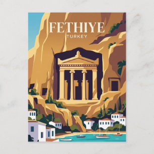 Amyntas Rock Tombs Turkey Postcard