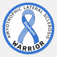 Amyotrophic Lateral Sclerosis Warrior Ribbon White