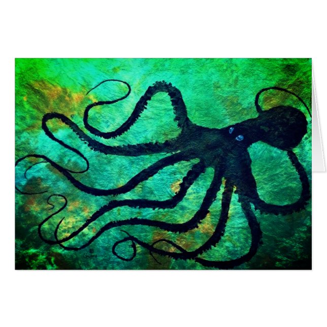 Amy's Octopus - 7" x 5" Art Card (Front Horizontal)