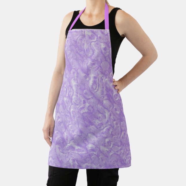 Amythest and White Marble Pattern Apron (Insitu)