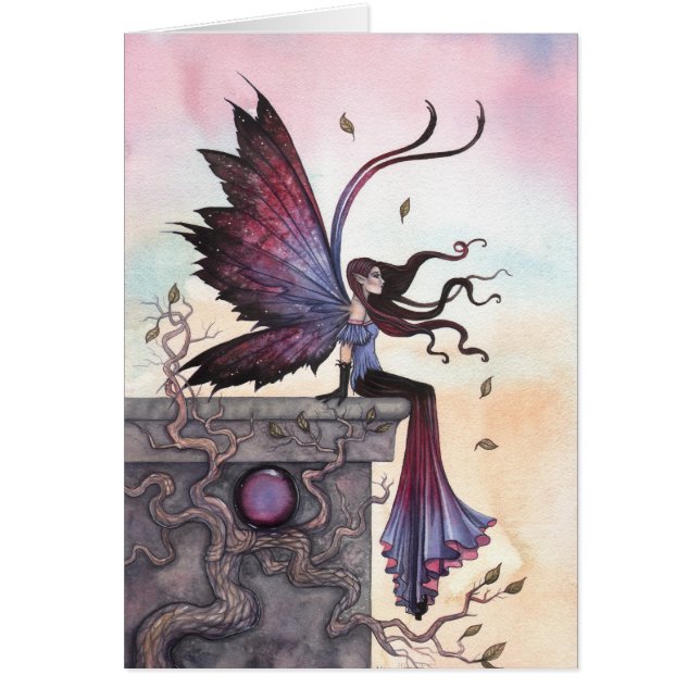 Amythest Dream Fairy Fantasy Art Card (Front)
