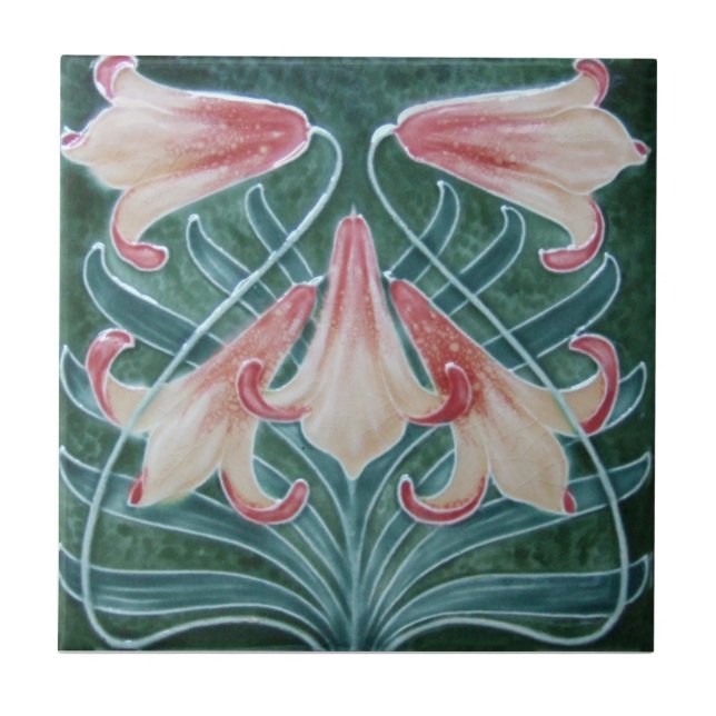 AN012 Art Nouveau Reproduction Antique Tile (Front)