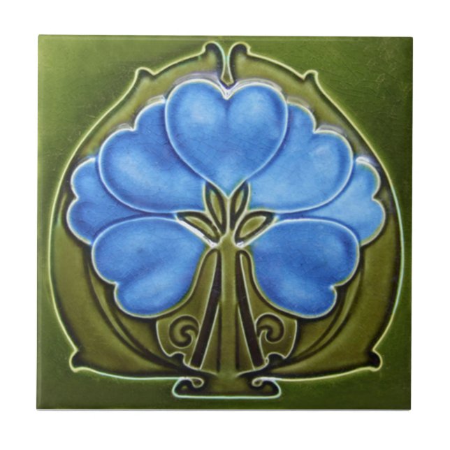AN019 Art Nouveau Reproduction Antique Tile (Front)