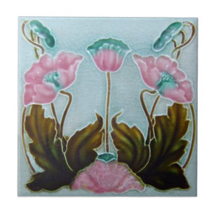 AN022 Art Nouveau Reproduction Antique Tile