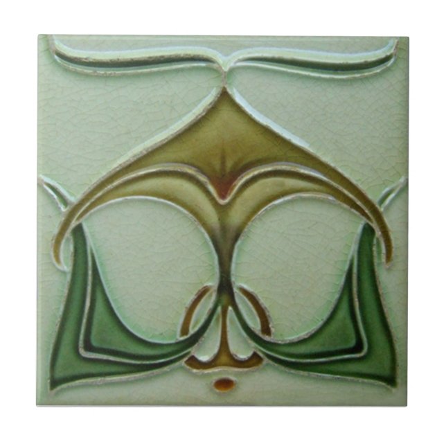 AN026 Art Nouveau Reproduction Antique Tile (Front)