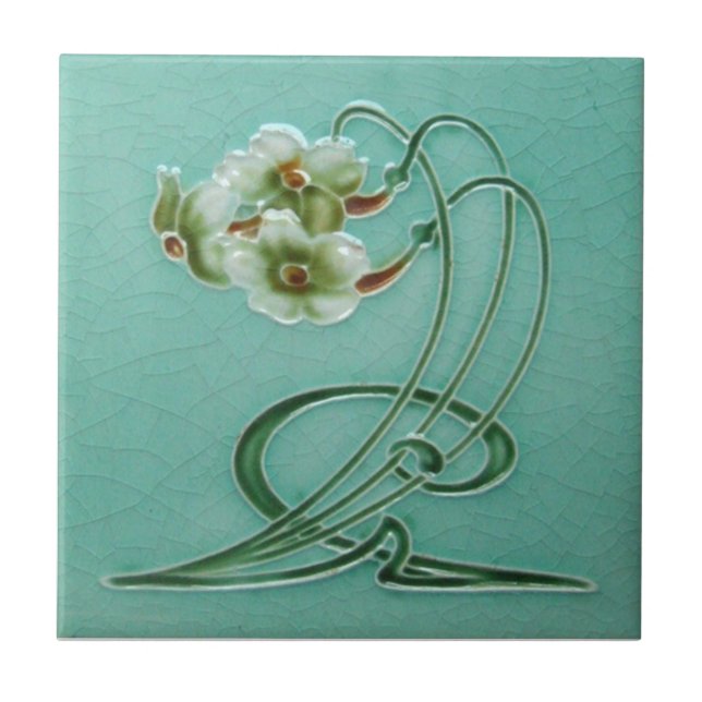 AN033 Art Nouveau Reproduction Antique Tile (Front)