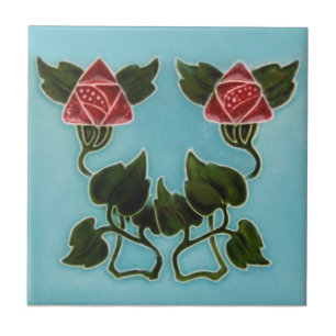 AN052 Art Nouveau Reproduction Antique Tile