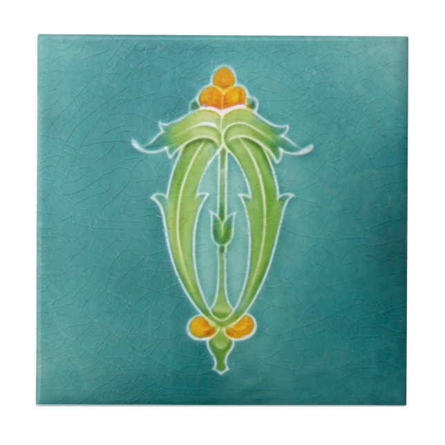 AN053 Art Nouveau Reproduction Antique Tile (Front)