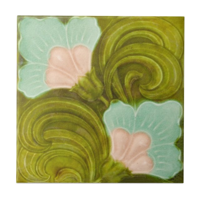 AN057 Art Nouveau Reproduction Antique Tile (Front)