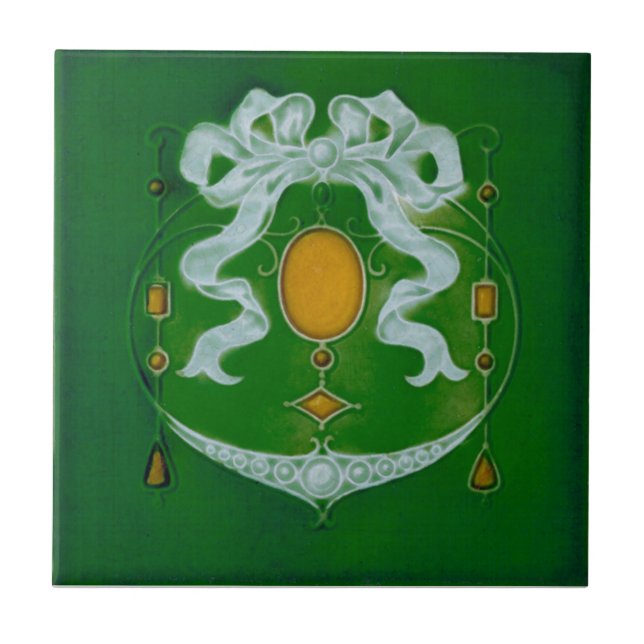 AN067 Art Nouveau Reproduction Antique Tile (Front)