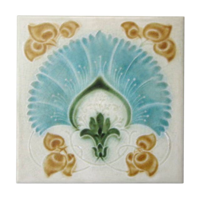 AN091 Art Nouveau Reproduction Antique Tile (Front)