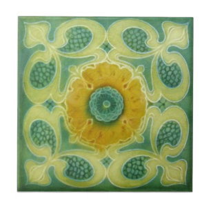 AN095 Art Nouveau Reproduction Antique Tile