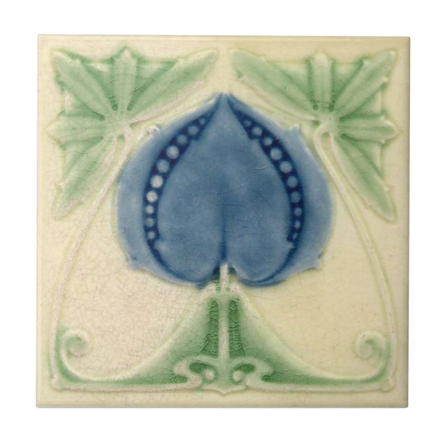 AN099 Art Nouveau Reproduction Antique Tile (Front)