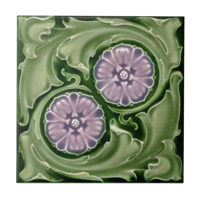 AN109 Art Nouveau Reproduction Antique Tile (Front)