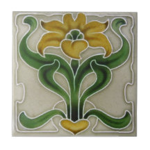 AN117 Art Nouveau Reproduction Antique Tile