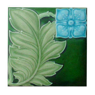 AN128 Art Nouveau Reproduction Antique Tile